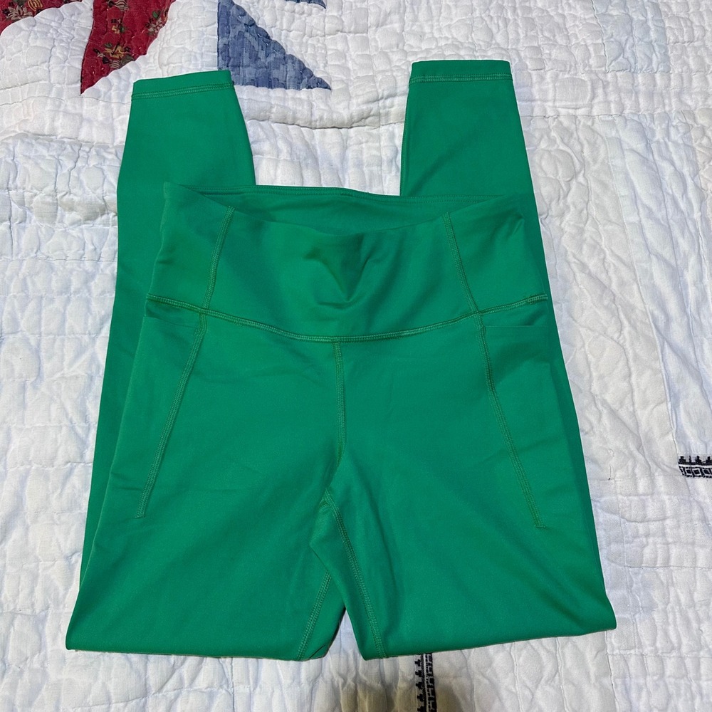 GapFit Leggings Green High Rise Pocket Compression Activewear‎ Small